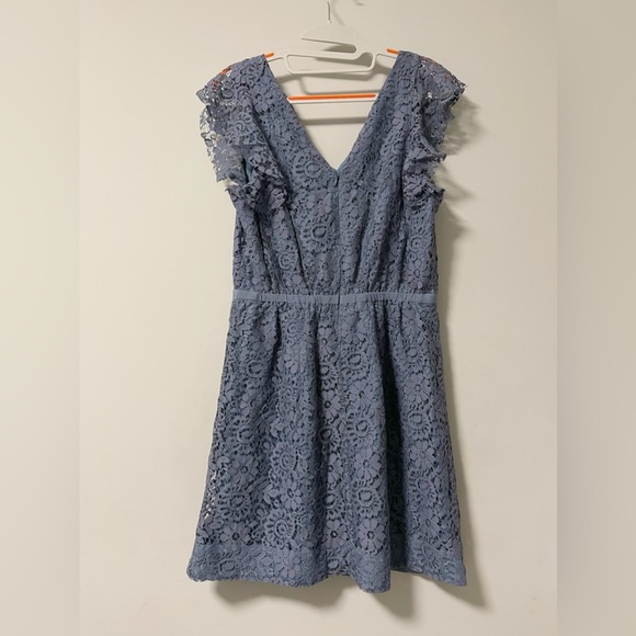 NWOT Madewell Lace Flutter Sleeve Mini Dress - Picture 5 of 15